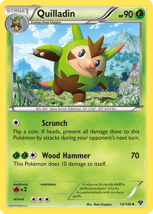 Quilladin 13/146 - XY Reverse Holofoil - Single Cards