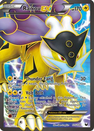 Raikou-EX 105/108 - Dark Explorers Holofoil - Single Cards