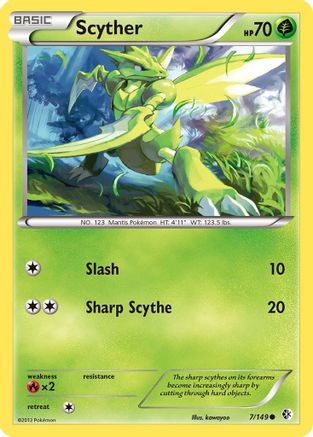 Scyther 7/149 - Boundaries Crossed Reverse Holofoil - Single Cards