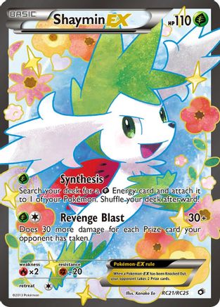 Shaymin-EX RC21/RC25 - Legendary Treasures Holofoil - Single Cards