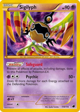 Sigilyph 118/116 - Plasma Freeze Holofoil - Single Cards