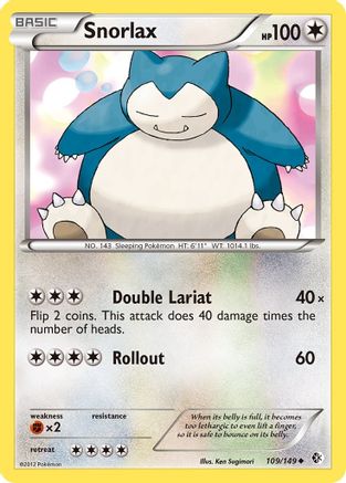 Snorlax 109/149 - Boundaries Crossed Reverse Holofoil - Single Cards