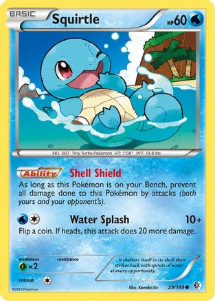 Squirtle 29/149 - Boundaries Crossed Reverse Holofoil - Single Cards