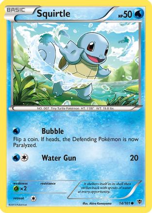 Squirtle 14/101 - Plasma Blast Reverse Holofoil - Single Cards