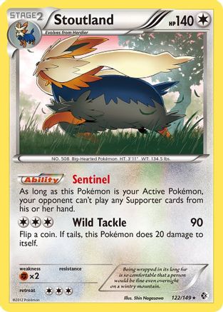Stoutland 122/149 - Boundaries Crossed Reverse Holofoil - Single Cards