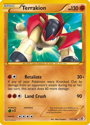 Terrakion 151/149 - Boundaries Crossed Holofoil - Single Cards