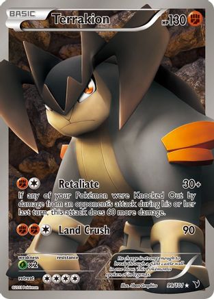 Terrakion 99/101 - Noble Victories Holofoil - Single Cards