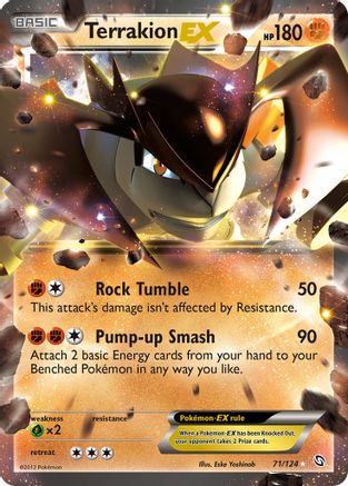 Terrakion-EX 71/124 - Dragons Exalted Holofoil - Single Cards