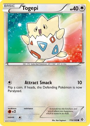 Togepi 110/149 - Boundaries Crossed Reverse Holofoil - Single Cards