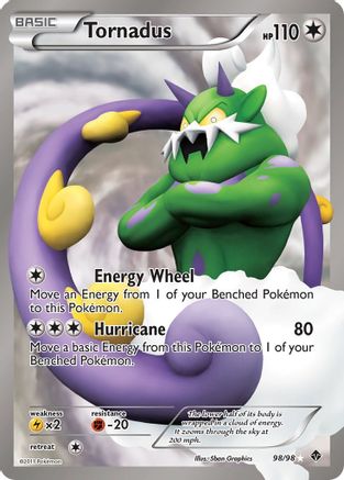 Tornadus 98/98 - Emerging Powers Holofoil - Single Cards