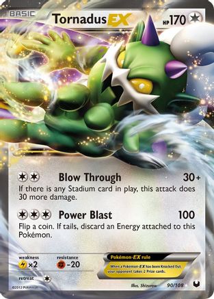 Tornadus-EX 90/108 - Dark Explorers Holofoil - Single Cards