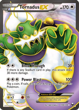 Tornadus-EX 108/108 - Dark Explorers Holofoil - Single Cards