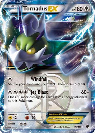 Tornadus-EX 98/116 - Plasma Freeze Holofoil - Single Cards