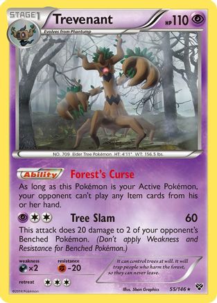 Trevenant 55/146 - XY Reverse Holofoil - Single Cards
