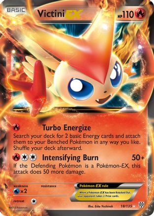 Victini-EX 18/135 - Plasma Storm Holofoil - Single Cards