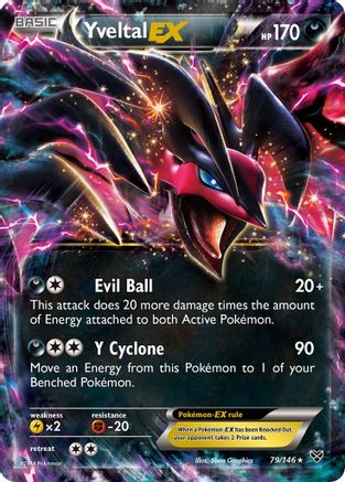 Yveltal-EX 79/146 - XY Holofoil - Single Cards
