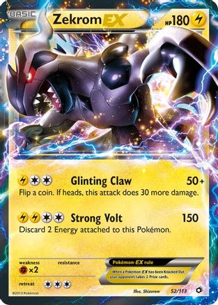 Zekrom-EX 52/113 - Legendary Treasures Holofoil - Single Cards