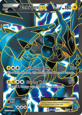 Zekrom EX (97 Full Art) 97/99 - Next Destinies Holofoil - Single Cards