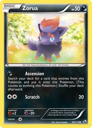 Zorua 89/113 - Legendary Treasures Reverse Holofoil - Single Cards