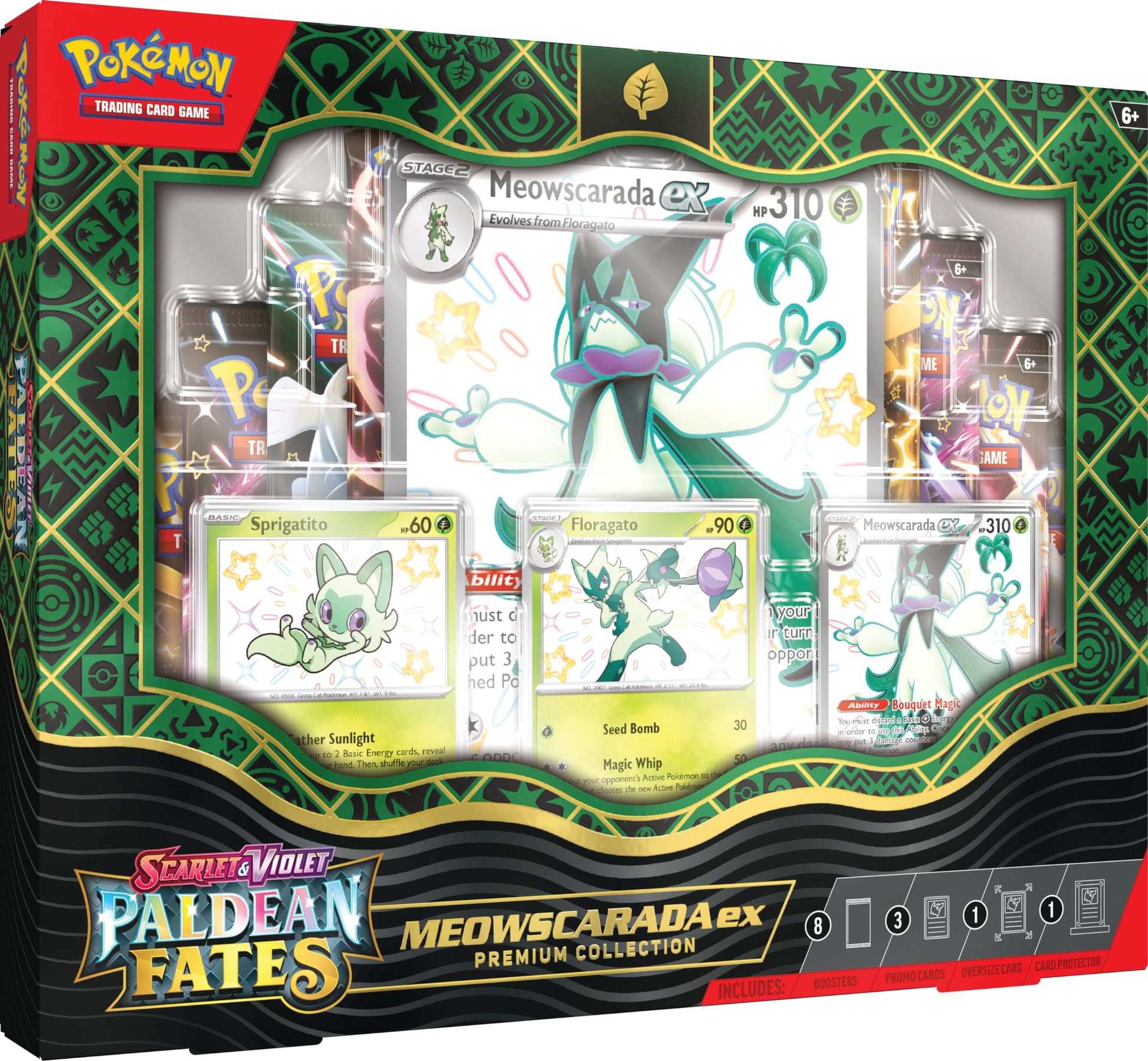 Pokemon TCG: Scarlet and Violet: PALDEAN Fates: Pokemon EX Premium Collection - Shiny Sprigatito