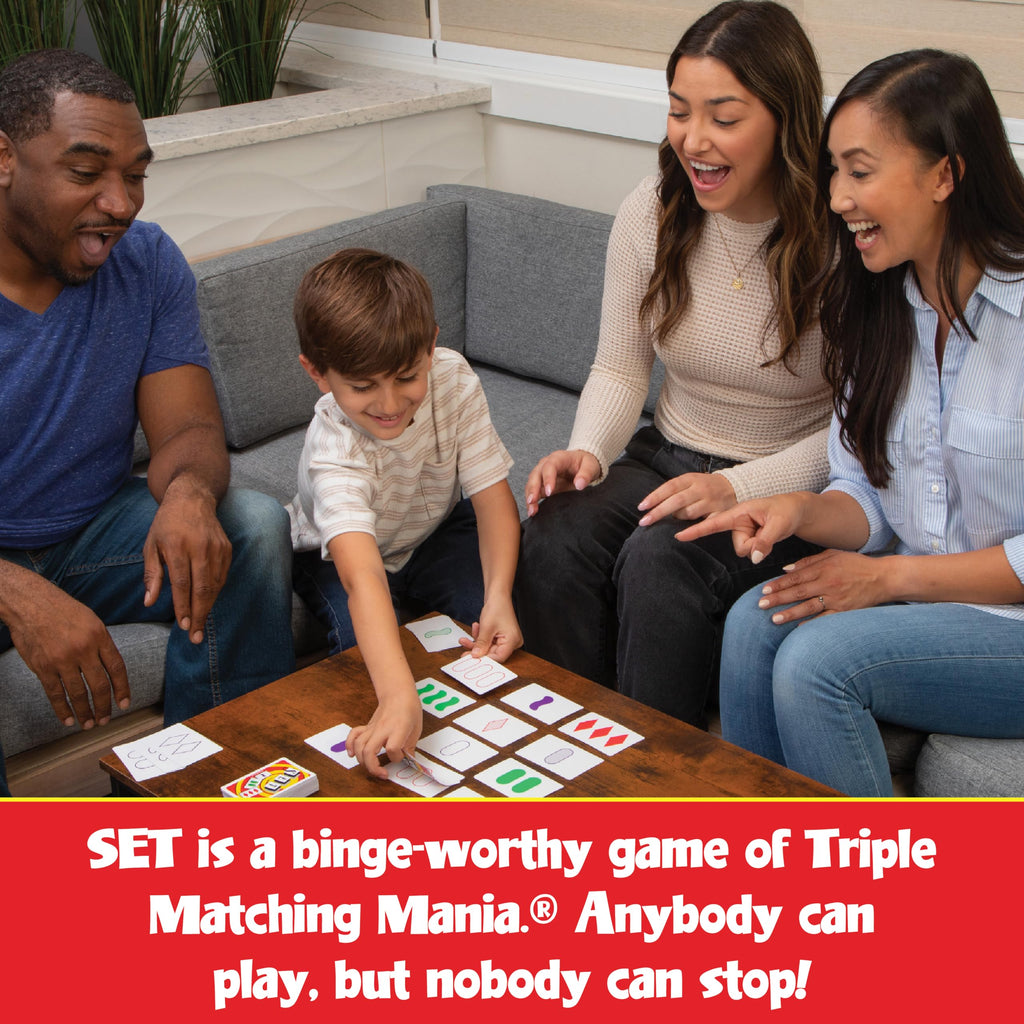 SET Enterprises SET - The Family Card Game of Visual Perception - Race to Find The Matches, For Ages 8+,81 Cards, Rules included - 7
