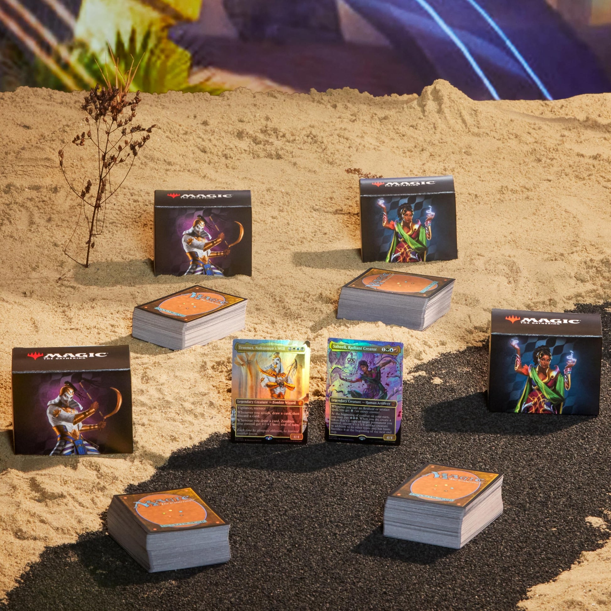 Magic The Gathering Aetherdrift Commander Deck Bundle - 2 of Each Deck (2 Living Energy + 2 Eternal Might) - 5