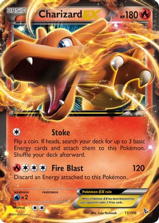 Charizard-EX 11/106 - Flashfire Holofoil - Single Cards