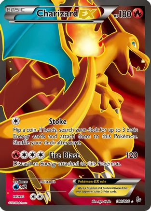 Charizard EX (100 Full Art) 100/106 - Flashfire Holofoil - Single Cards