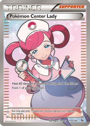Pokémon Center Lady 105/106 - Flashfire Holofoil - Single Cards