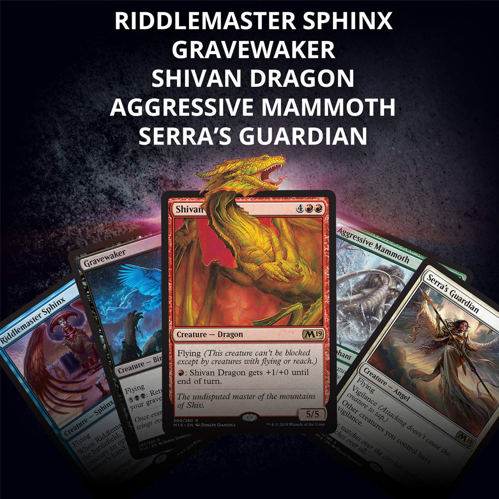 Magic: The Gathering Core Set 2019 (M19) Deck Builders Toolkit | 4 Booster Pack + 125 Cards | Accessories - 2