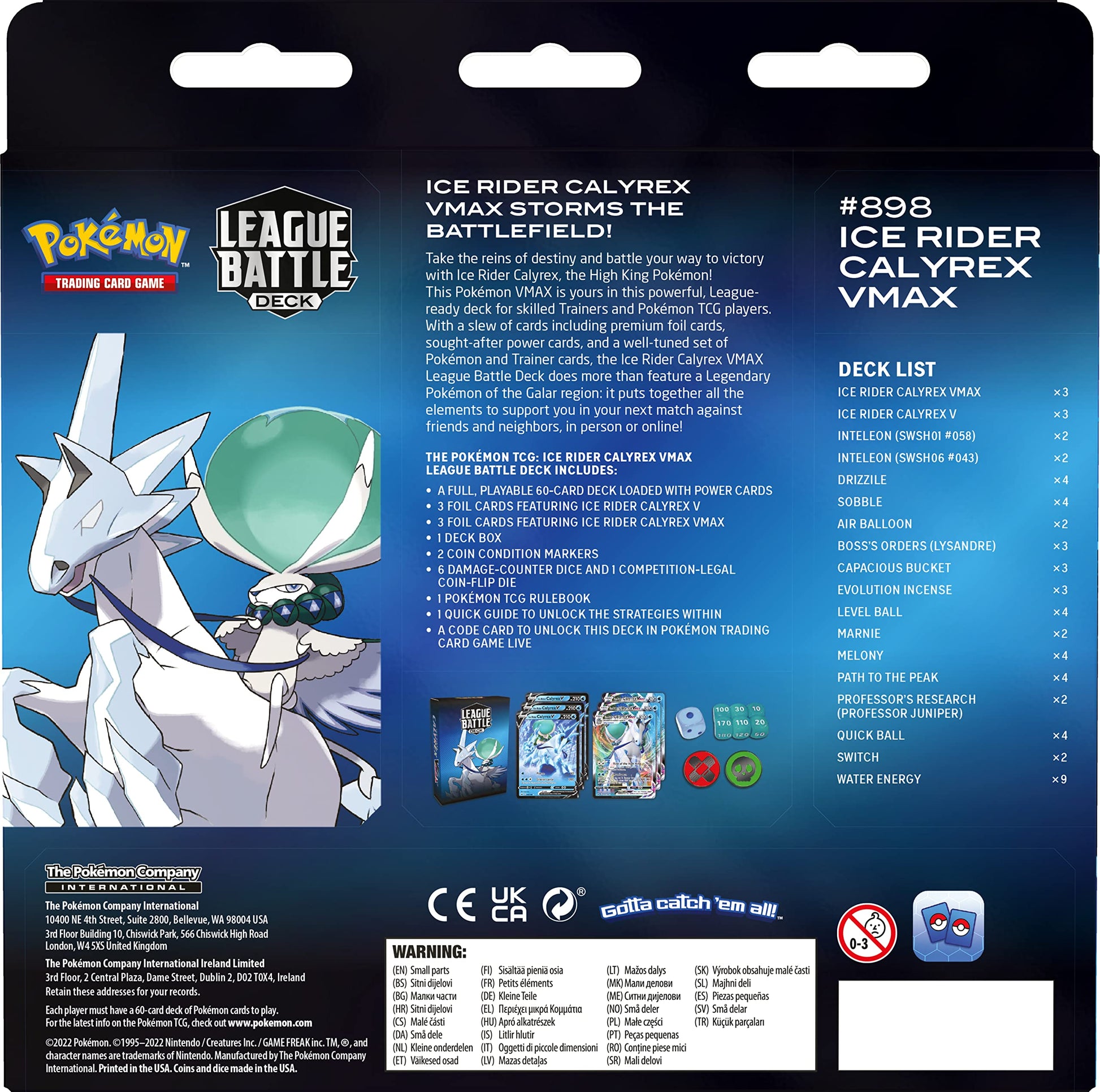 Pokemon Cards: Ice Rider Calyrex VMAX League Battle Deck - 8