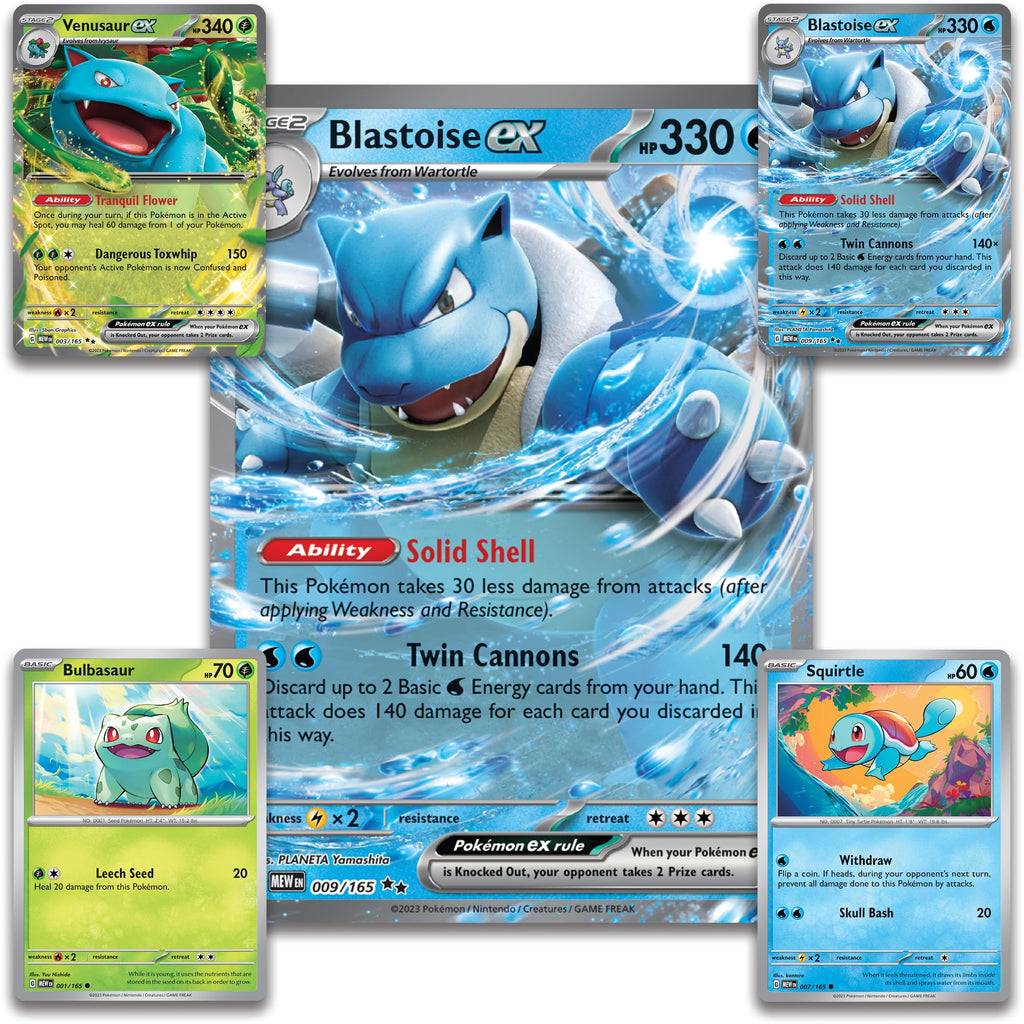 Pokemon TCG: Blooming Waters 151 Premium Collection - 12 Packs, Promos - 4