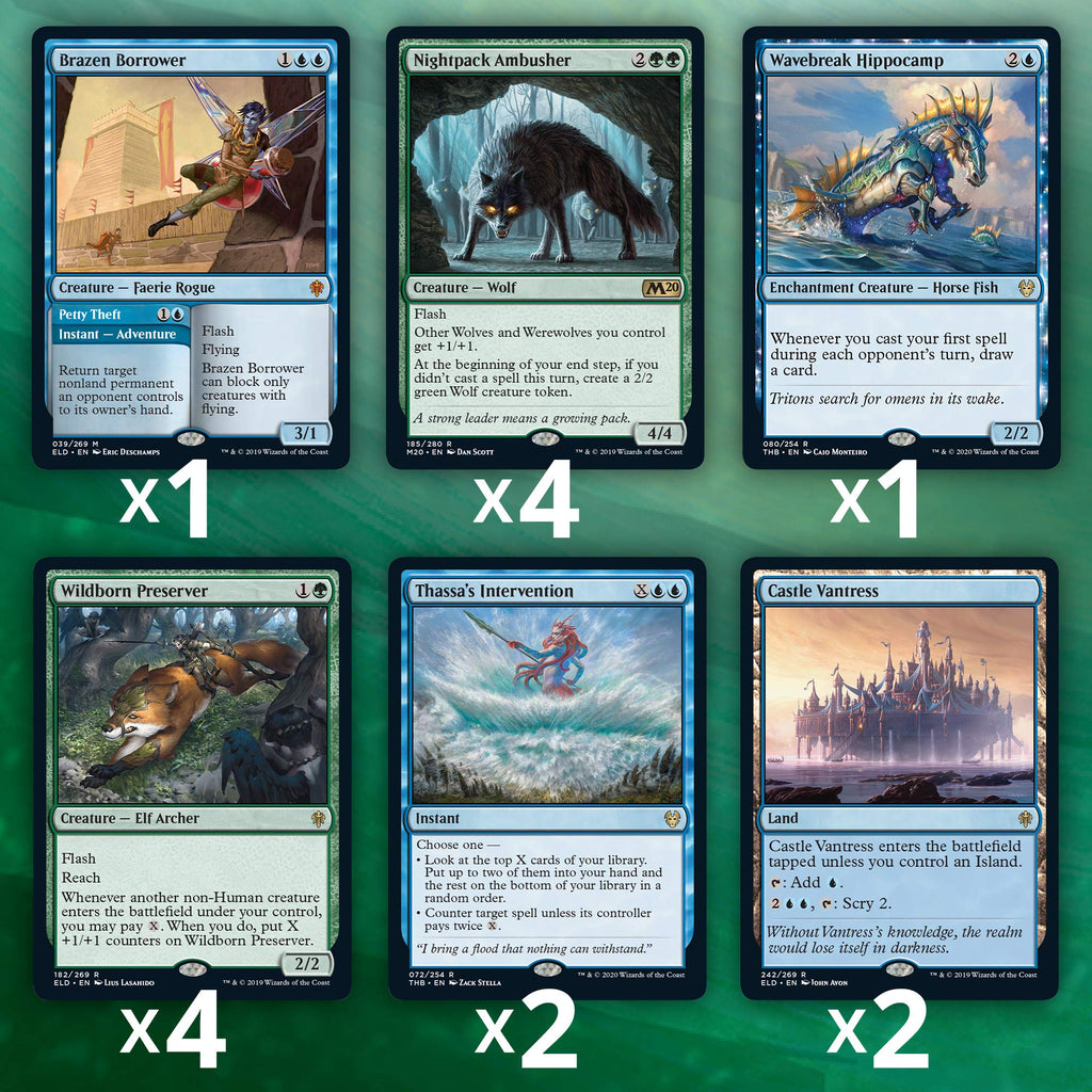 Flash of Ferocity Deck | Magic: The Gathering Challenger Deck 2020 |Tournament-Ready | 75 Cards + Tokens - 5