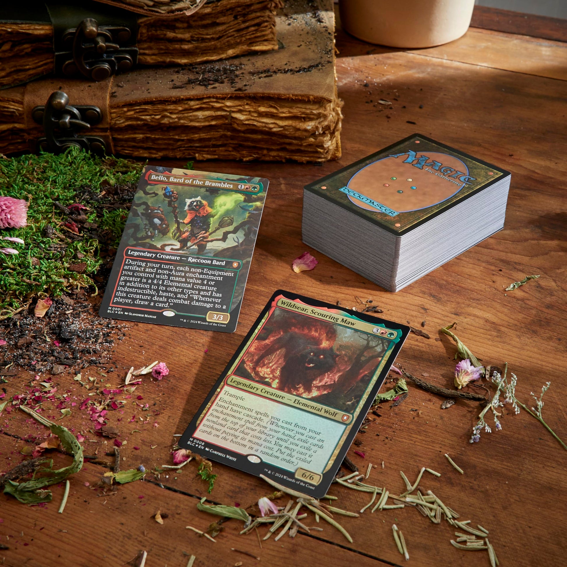 Magic: The Gathering Bloomburrow Commander Deck - Animated Army (100-Card Deck, 2-Card Collector Booster Sample Pack + Accessories) - 5