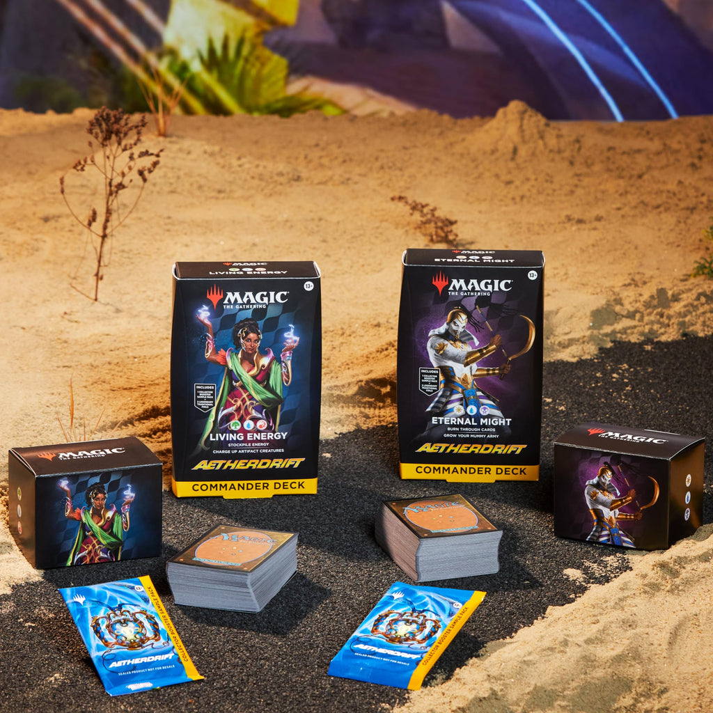 Magic The Gathering Aetherdrift Commander Deck Bundle - 2 of Each Deck (2 Living Energy + 2 Eternal Might) - 6
