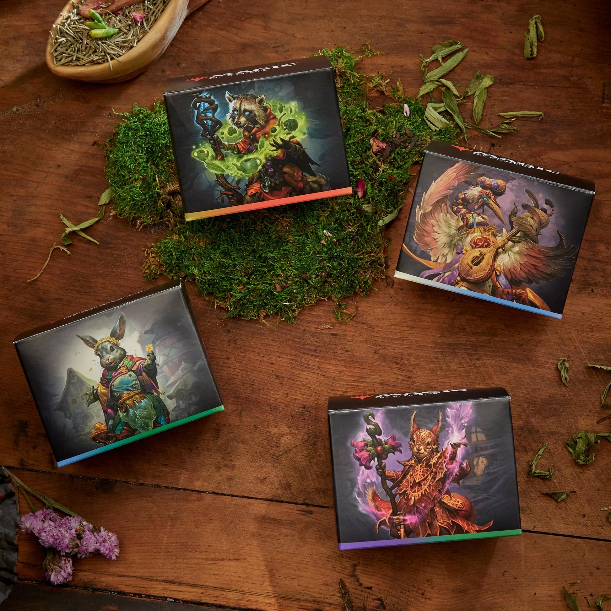 Magic: The Gathering Bloomburrow Commander Deck Bundle - Includes All 4 Decks (Animated Army, Family Matters, Peace Offering, and Squirreled Away) - 5