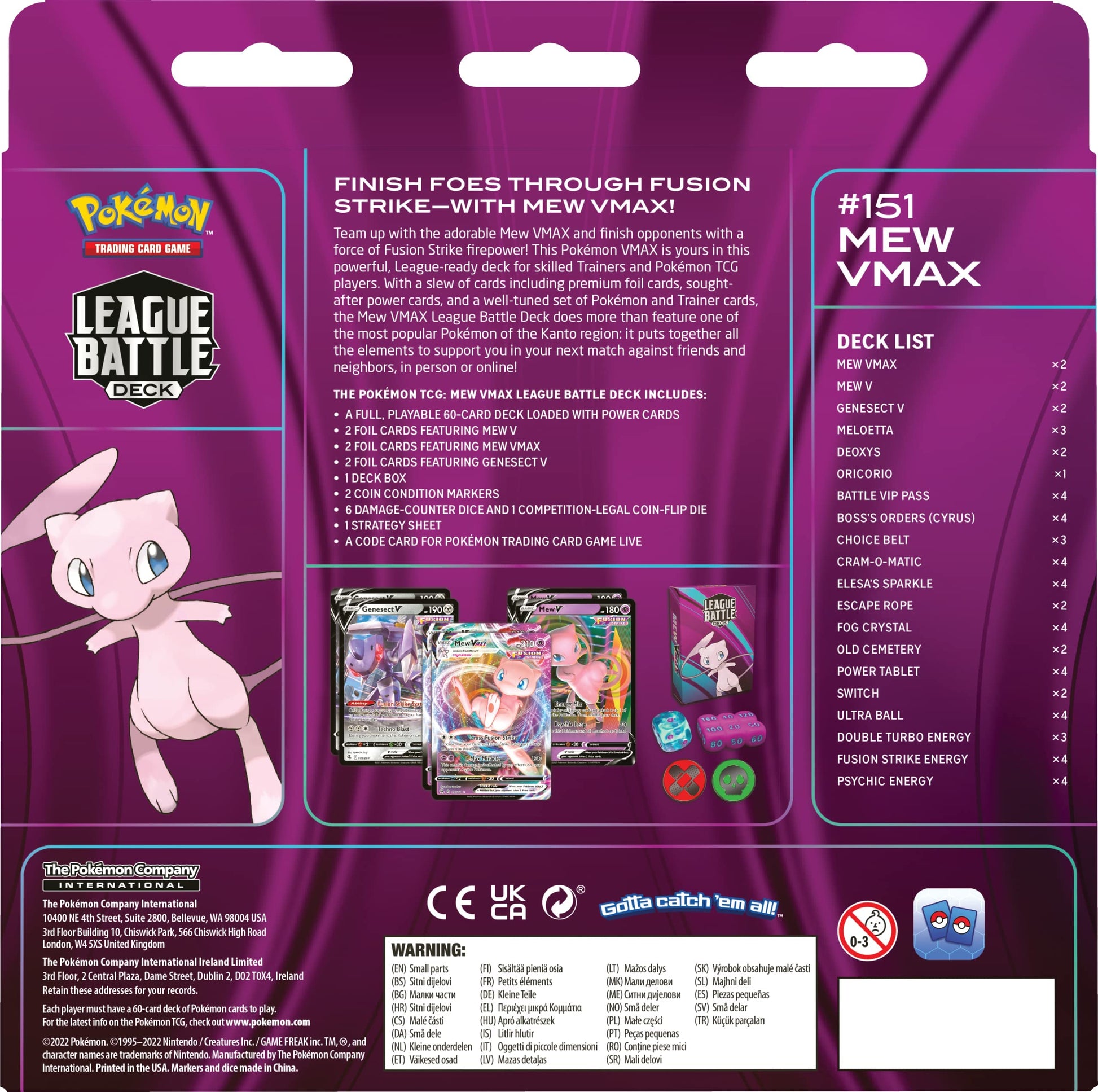Pokemon TCG: Mew VMAX League Battle Deck - 2
