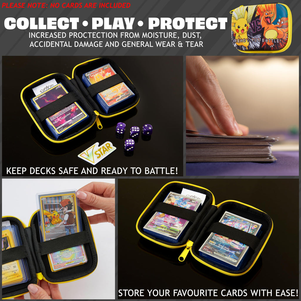 Pokemon Card Binder Card Box Playing Card Case Travel Storage Case Holds 200+ Cards, Anime Gifts - 3