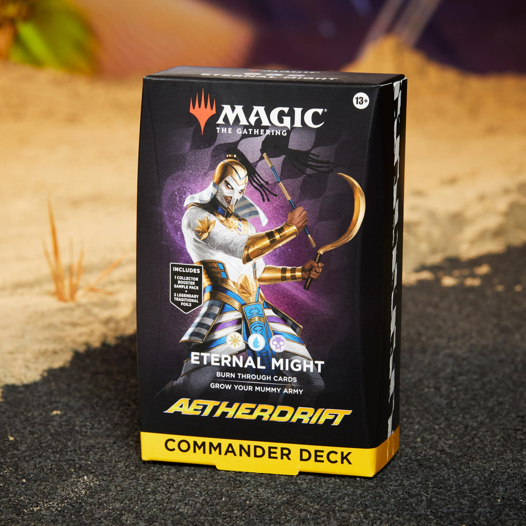 Magic The Gathering Aetherdrift Commander Deck - Eternal Might (100-Card Deck, 2-Card Collector Booster Sample Pack + Accessories) - 7
