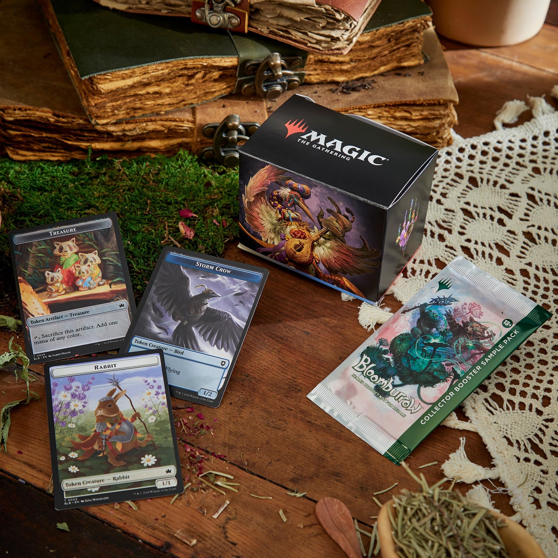 Magic: The Gathering Bloomburrow Commander Deck - Family Matters (100-Card Deck, 2-Card Collector Booster Sample Pack + Accessories) - 2