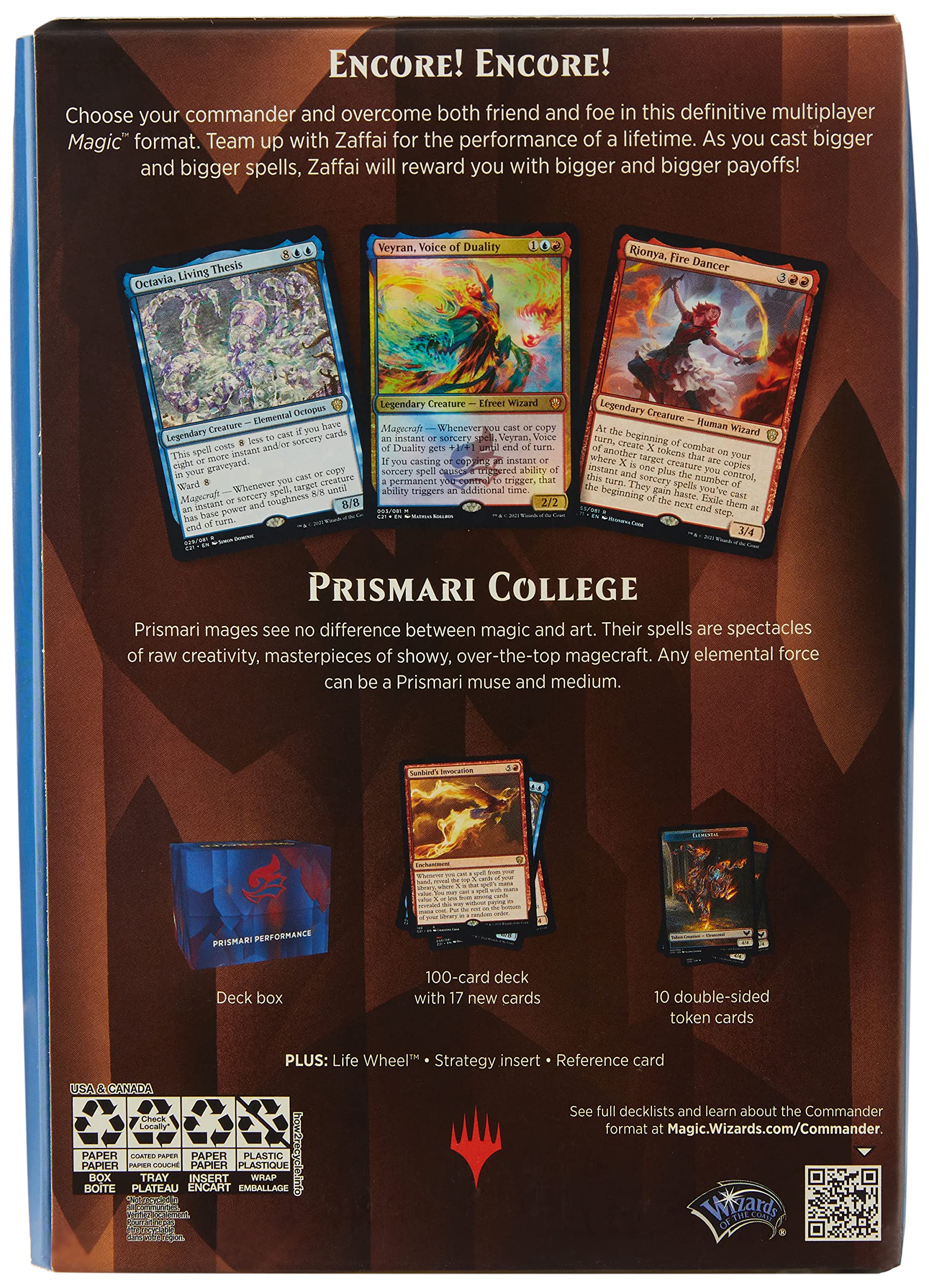Magic: The Gathering Strixhaven Commander Deck – Prismari Performance (Blue-Red) - 4