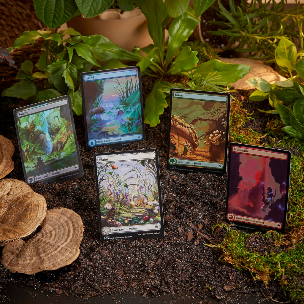 Magic: The Gathering Bloomburrow Bundle - 9 Play Boosters, 30 Land Cards + Exclusive Accessories - 3