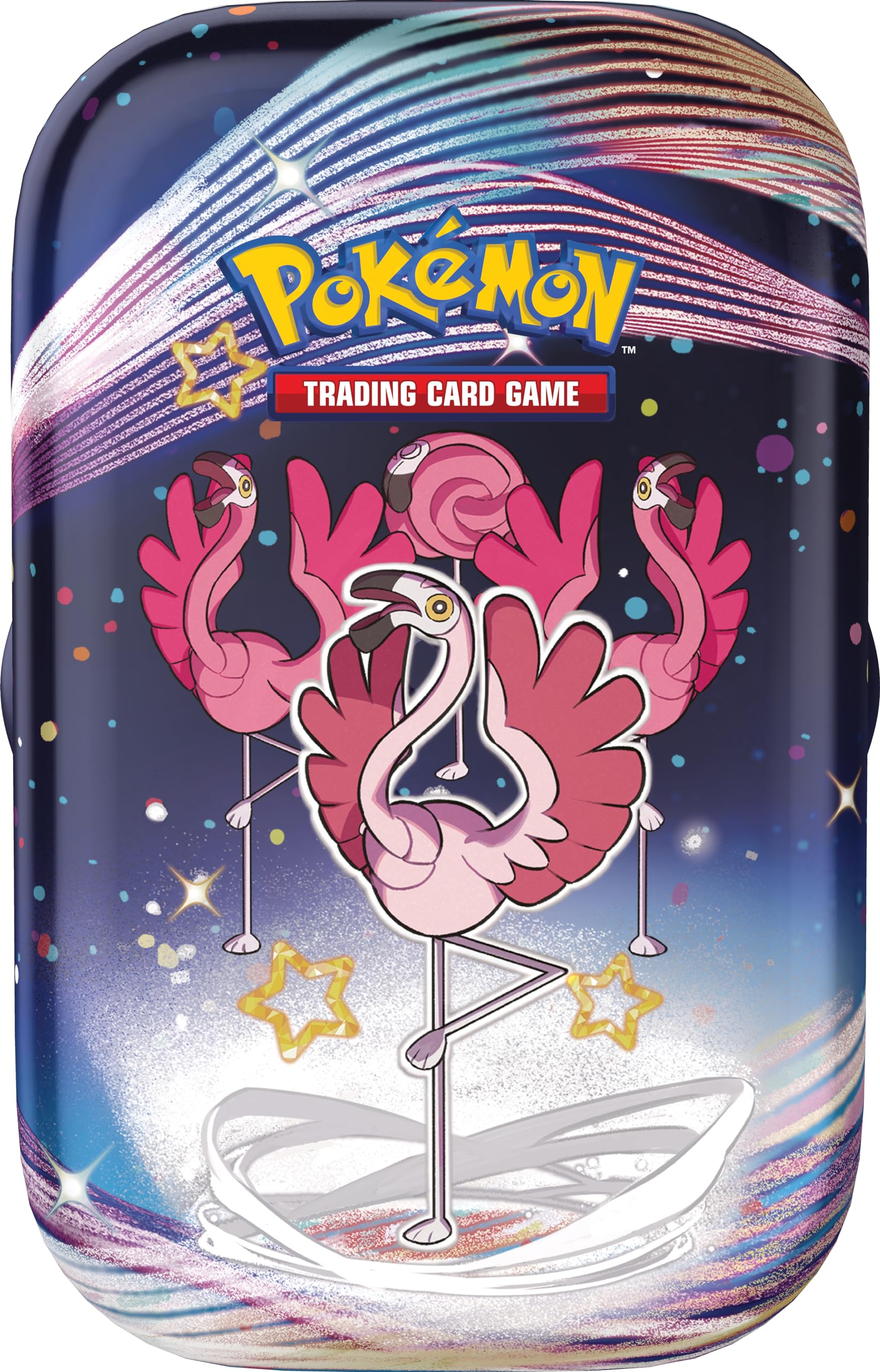 Pokémon TCG - Scarlet & Violet - Paldean Fates Mini Tin (Maushold/Smoliv/Tinkatink/Finizen/Flamigo - 1x Random, Black - 5