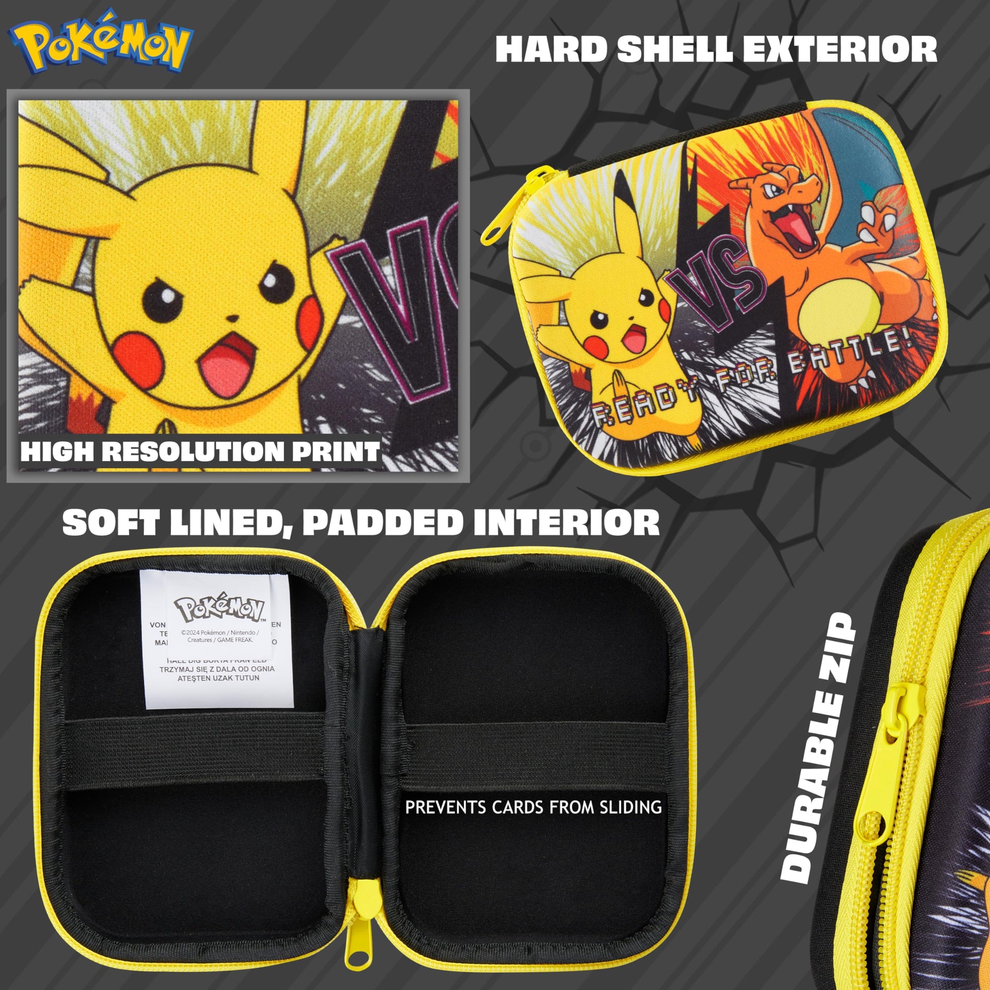 Pokemon Card Binder Card Box Playing Card Case Travel Storage Case Holds 200+ Cards, Anime Gifts - 4