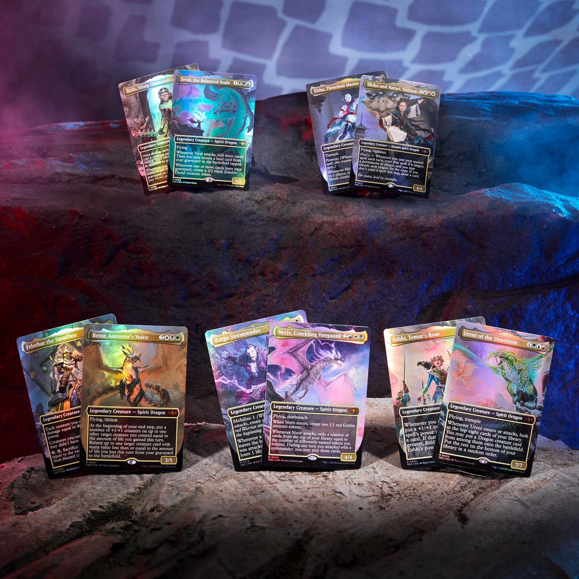 Magic: The Gathering Tarkir: Dragonstorm Commander Deck Bundle - Includes All 5 Decks (Abzan Armor, Jeskai Striker, Sultai Arisen, Mardu Surge, Temur Roar) - 5