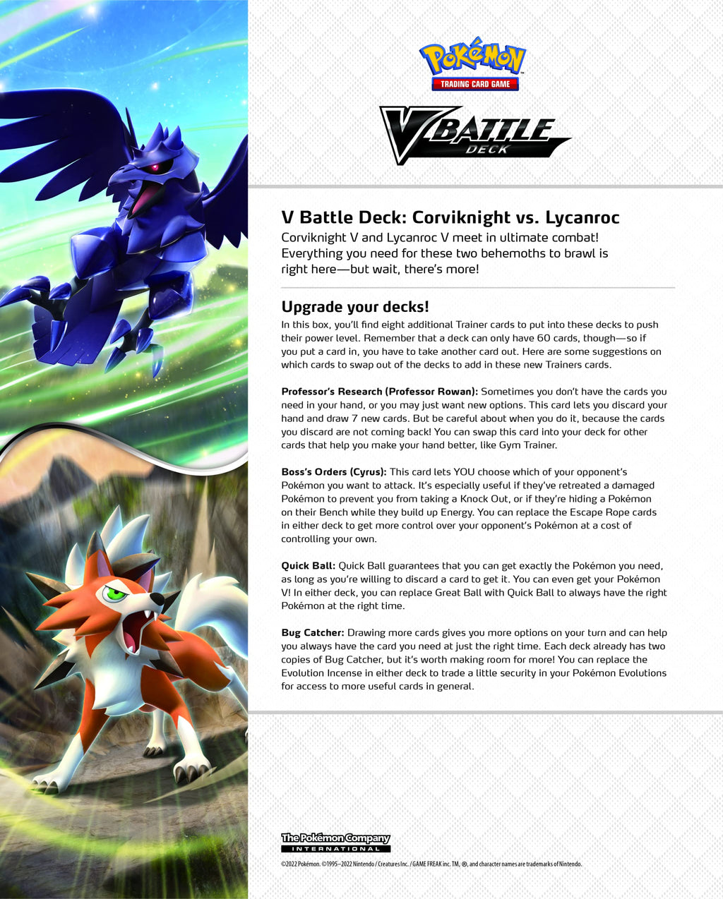 Pokémon, Lycanroc V vs Corviknight V Battle Deck Bundle, Card Game, Ages 6+, 2 Players, 10 Minutes Playing Time - 3