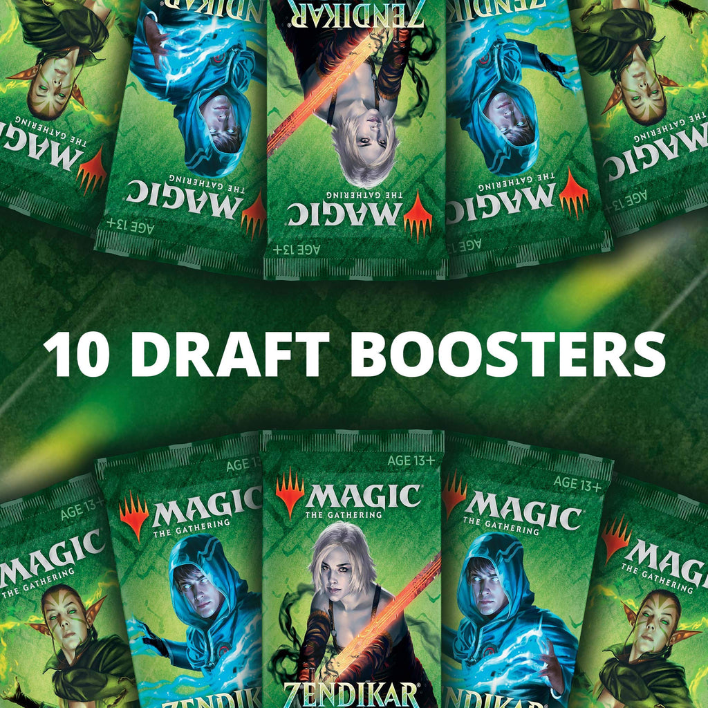 Magic: The Gathering Zendikar Rising Bundle | 10 Draft Booster Packs (150 Cards) | Foil Lands | Accessories - 8