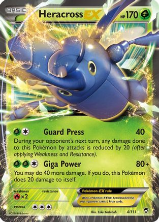 Heracross-EX 4/111 - Furious Fists Holofoil - Single Cards