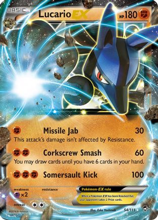Lucario-EX 54/111 - Furious Fists Holofoil - Single Cards