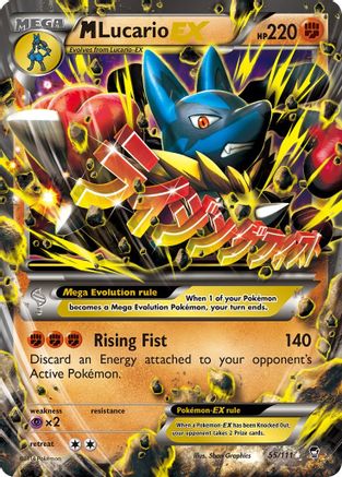 M Lucario-EX 55/111 - Furious Fists Holofoil - Single Cards